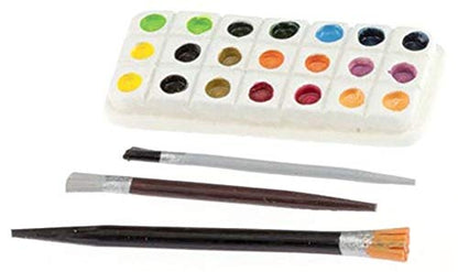 Melody Jane Dollhouse Artists Paint Palette & Brushes Study Hobby Accessory