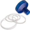 Bierstick Mouthpiece Cap & O-Ring Gasket Set Plastic - Accessories Kit (4 Rings & 1 Mouthpiece)