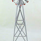 Dollhouse Miniature Garden Outdoor Furniture Silver and Red Metal Windmill