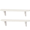 2Pcs White Dollhouse Wall Shelf, 1:12 Scale Miniature Storage Shelf for Kitchen Scene Decor Accessories