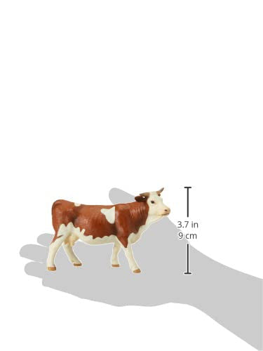Papo - Realistic Simmental Cow Figure - Ages 3+ - Farm Life Collection - Educational Play Farm Animals - Gift Idea Toy for Girls and Boys