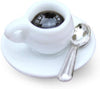 1 PC Dollhouse Decoration Accessories, 1:12 Dollhouse Miniature Scene DIY Model Coffee Cup with Spoon Play Toy (14 x 22mm)
