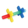 Itzy Ritzy Teensy Tube Teether - Textured Hollow Baby Teething Tube that Reaches Front Teeth & Back Molars, Made of Soft Silicone (Rainbow)