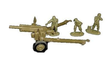 Classic Toy Soldiers, WWII US 105mm Cannon with 3 Man Crew in 1/32 Scale