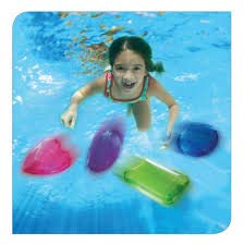 JA-RU Dive Fun Crystal Gems Diving Toys (1 Pack 4 Gems) Beach, Bath, & Pool Toys for Kids, Girls & Boys. Swimming Underwater Diving Activity Water