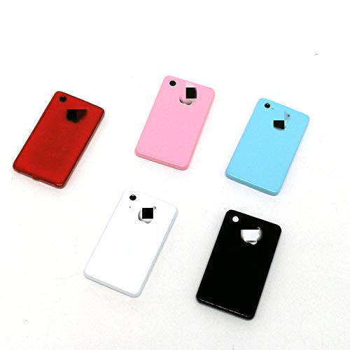 SXFSE Dollhouse Decoration Accessories, 1/12 1/6 Dollhouse Miniature Scene Model Mini Smart Phone Scene Model (5 Pack, 26 x 15 mm)