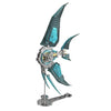 3D Metal Puzzle for Adults, 3D Metal Angelfish Model Kit with Fins, 529PCS 3D Steampunk Puzzle DIY Assembly Mechanical Angelfish Jigsaw Puzzle Animal