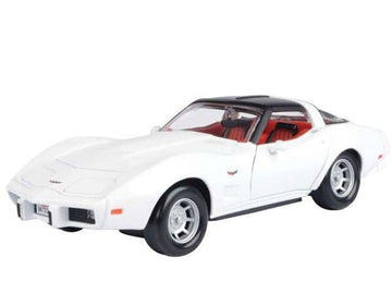 1979 Chevy Corvette C3 White with Black Top and Red Interior Timeless Legends Series 1/24 Diecast Car Model by Motormax 73244w