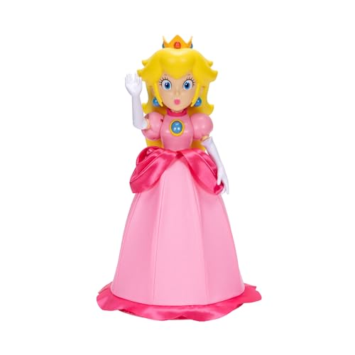 Super Mario Yours Truly, Princess Peach Collectible Action Figure Doll Stands Approximately 12 Inches TalI, with 6 Points of Articulation, 25+ Video