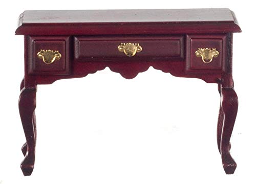 Melody Jane Dolls Houses Mahogany Writing Desk Secretary Table Miniature 1:12 Study Furniture