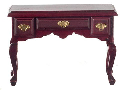 Melody Jane Dolls Houses Mahogany Writing Desk Secretary Table Miniature 1:12 Study Furniture