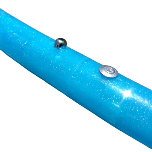 5/8" Adult Polypro Hula Hoop | Performance and Dance Hoop (Blue Glitter, 28 Inch Diameter)
