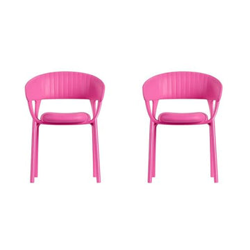Replacement Parts for Barbie Doll Dreamhouse Doll House Playset HMX10 - Replacement Set of 2 Two Pink Chairs