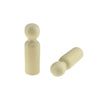HAHIYO 3.5inches 2PCs Dad-Shape Wooden Peg Dolls Unfinished Wooden People Peg People Unfinished Craft Dolls Wooden Figures Doll Bodies Decorative Peg