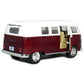 KiNSMART 1962 Volkswagen Classic Bus 1:32 Scale 5" Die Cast Metal Model Toy Van Pullback Acation (4 Set)
