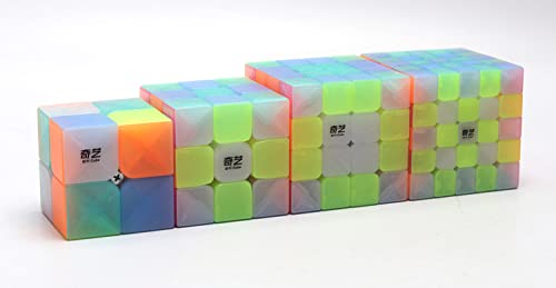 QY Toys Jelly 2x2x2 Speed Cube Stickerless, Transparent