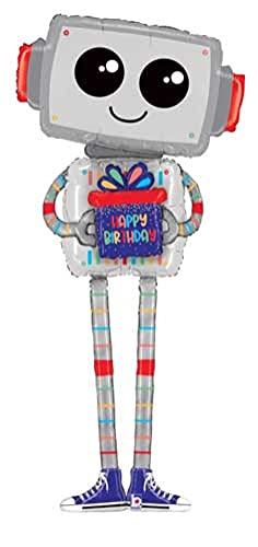 60" Betallic Special Delivery Happy Birthday Robot Shape Party Decoration Celebration Supply Foil Helium Balloon