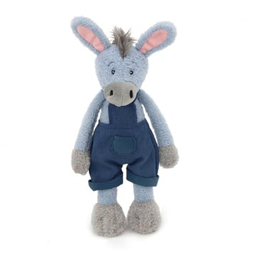JamieCare 14" Dressing Donkey Stuffed Animal Plush Toy for Girls Boys and Kids, Soft Cuddly Friends Home Decor (Blue) Machine Washable Dolls