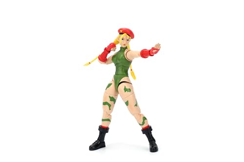 Jada Toys - Street Fighter II Cammy Action Figure - 1:12 Scale Collectible - Includes Interchangeable Heads, Hands, and Accessories - Ages 13+