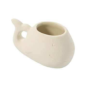 Fun Express DIY Mini Ceramic Whale Planters - Craft Kits - 12 Pieces