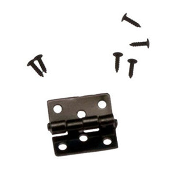 Melody Jane Dolls Houses Dollhouse Miniature Butt Hinges in Black with Nails 4 in a Pack