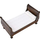 EatingBiting 1:12 Scale Collectible Buildings Miniature Bed Furniture Noble Wooden Single European Style Bed with Bedding and Decorative Pillow
