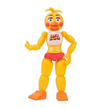Jazwares Five Nights at Freddy’s Toy Chica - 5-Inch Articulated Figure with Jumpscare Feature and Glow-in-The-Dark Eyes
