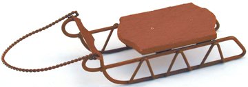 Darice 6554-60 Holiday Miniature Sleigh Wood Rustic Sled (1 Pack)