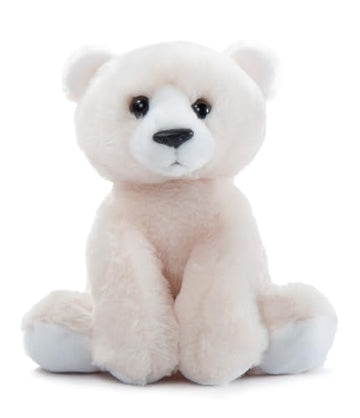 The Petting Zoo Polar Bear Stuffed Animal Plushie, Gifts for Kids, Wild Onez Wildlife Animals, Polar Bear Plush Toy 9 inches