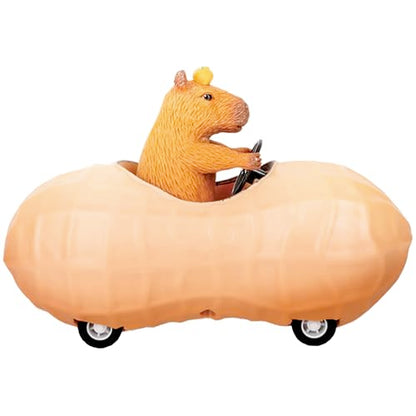 Archie McPhee Capybara in a Peanut Pull Back Toy Car