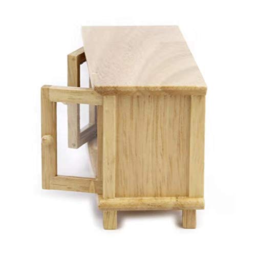 SXFSE Dollhouse TV Cabinet, 1:12 Scale Dollhouse Accessories Miniature Furniture Decor Model Play Toy