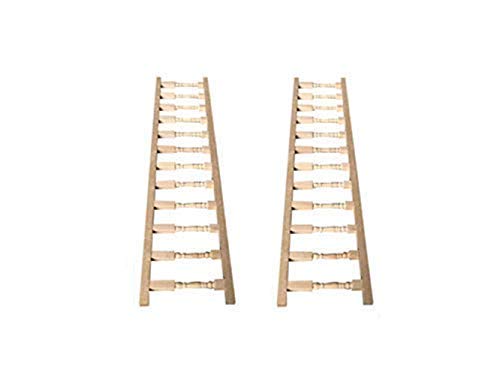 SXFSE Dollhouse Decoration Accessories, Miniature Handrail 1:12 Mini Fence, Cute House Mini Fence (Beige, 4 Pcs)