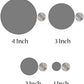 Playfully Ever After Light Blue Felt Circle Stickers (2 inch - 44pc)