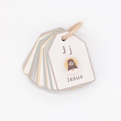 Good Ground Bible ABC Flash Cards Preschool Sunday School Toys Christian Homeschool Alphabet Ring Cards Toddler ABC Phonic Letters & Words