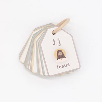Good Ground Bible ABC Flash Cards Preschool Sunday School Toys Christian Homeschool Alphabet Ring Cards Toddler ABC Phonic Letters & Words