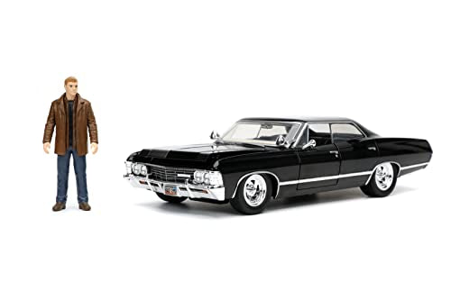 Jada Supernatural 1:24 1967 Chevy Impala Die-cast Car w/Dean Winchester Die-cast Figure, Toys for Kids and Adults