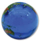 Shasta Visions Blue Earth Marble with Natural Earth Continents, Recycled Glass, 5 with a Pouch, 0.9 Inch Diameter (Pack1)