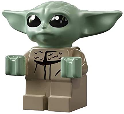LEGO Star Wars: The Child - Grogu - Baby Yoda Minifigure with Carrier/Backpack - Very Small (Less Than 1 inch Tall), Clear