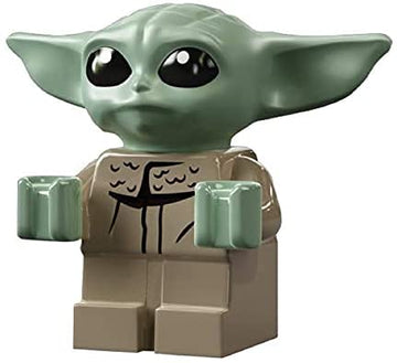 LEGO Star Wars: The Child - Grogu - Baby Yoda Minifigure with Carrier/Backpack - Very Small (Less Than 1 inch Tall), Clear
