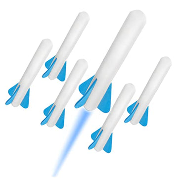 Stomp Rocket Jr Glow Rocket Refills, 6 Rockets - Replacement Glow in The Dark Rockets for Soft Foam Rocket Launcher for Kids - Fun Backyard & Outdoor