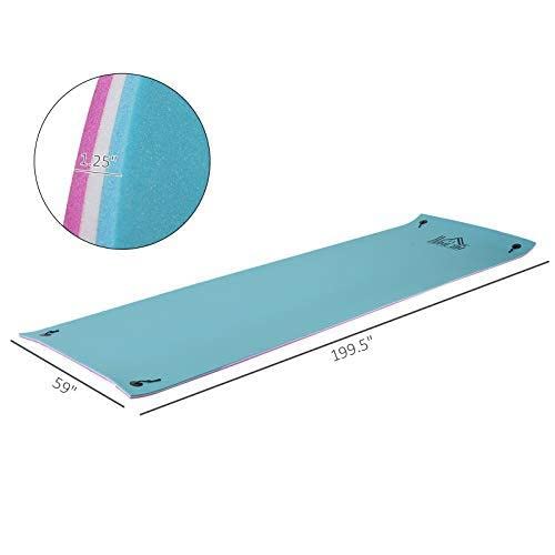 HOMCOM 10' x 5' Floating Mat 3-Layer Lily Pad Floating Mat