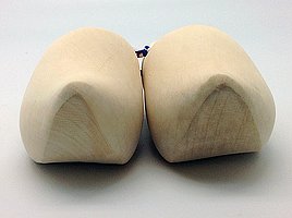 Essence of Europe Gifts Dutch Clogs Doll Wooden Shoes Pair Natural Wood Finish (3.25") | DutchGiftOutlet