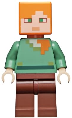 LEGO Minecraft Mini Set: Alex Minifigure with Wolf and Bone