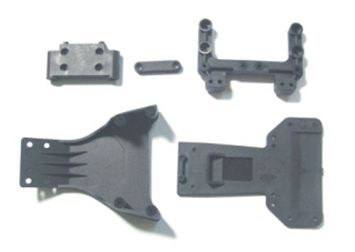 Redcat Racing Front Bottom Plate, Rear Bottom Plate, Rear Shock Tower Mount, Front Suspension Mount and Front Suspension Pin Brace Pad