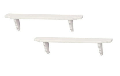 2Pcs White Dollhouse Wall Shelf,Doll House Storage Wall Shelf for Kitchen Scene Dollhouse Décor Accessories,1:12 Scale Miniature Accessories