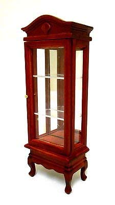 Dollhouse Miniature 1:12 Scale Mahogany Display Cabinet #T3304