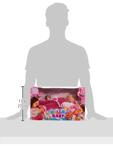 Bayer Hello Baby 46cm Interactive Soft-Bodied Doll with Realistic Sounds