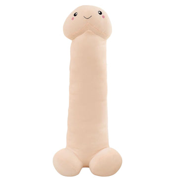 PeePee Pillow™ Big PeePee Plush Phallic Novelty Cuddle Pillow, Peach, 20in