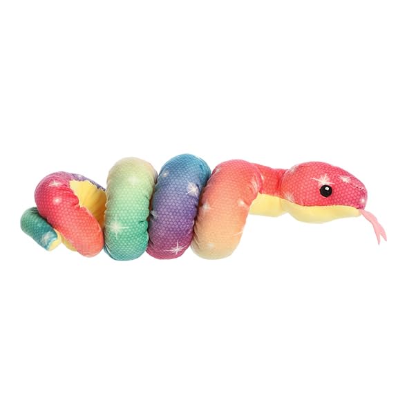 Aurora® Playful Snake Wrist Wranglers™ Rainbow Dreams Snake™ Stuffed Animal - Vibrant Colors for an Eye-Catching Design - Perfect for Kids, Adults