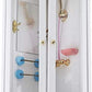 EatingBiting Handcraft 1:12 Small House Miniature Wooden Shower Room Bathroom for mini Furniture Landscape, Vivid 1 Set Shower Room Bathroom with All